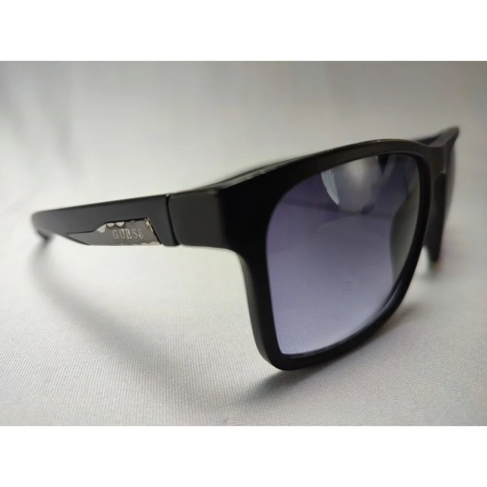Guess GF0190 02W Black Square Sunglasses 58-19-130 Gradient Lens Men
